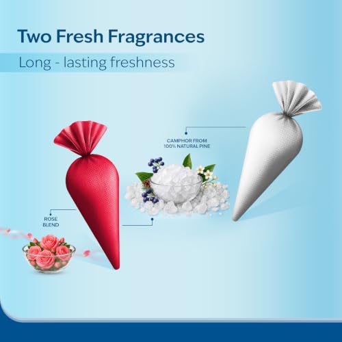 Image of CamPure Camphor Cone (1 Rose + 1 Bhimseni) Pack Of 2-100% Organic | Air Freshener For Car, Wardrobe, Office Cabin's, Drawers, Travel Bag & Bathroom