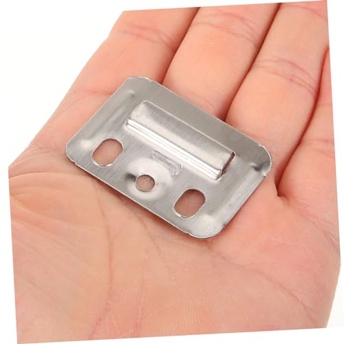 Image of Angoily 100pcs Heavy Duty Stainless Steel Picture Hangers Integrated Wall Panel Clamps for Easy Installation of Frames Mirrors and Art Bamboo Walls