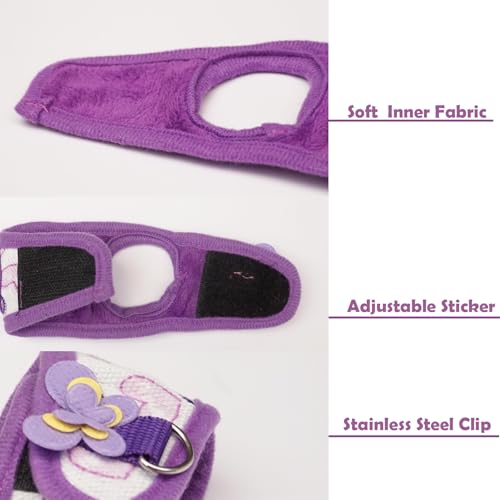 Image of 2 Pack Guinea Pig Harness and Leash, Adjustable Anti-Escape Vest for Guinea Pigs, Rats, Ferrets, Chinchillas,Lizards, Squirrels, Comfortable Harnesses for Outdoor Walking(Purple&Red,M)