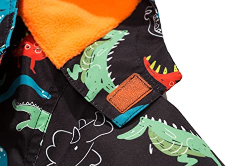 Boys Water Resistant Jacket Coat Kids Fleece Lined Hooded Raincoat Outdoor Teen Windbreaker Jacket Green3