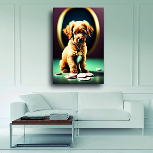 Impression Sur Toile pour Murs Vides | Tableau Chiot Décoration Grand Format - 3