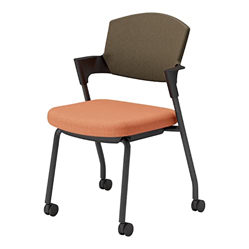 【メーカー配送・設置・組立】コクヨ ミーティングチェア 会議用椅子 プロッティ Protty スタッキング 肘付 カバー交換可能 キャスター 背座クッションタイプ K17-B22CW-0YM62