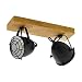 Produktbild EGLO Deckenlampe Gatebeck, 2 flammige Deckenleuchte Vintage, Industrial, Retro, Deckenstrahler aus Stahl in Schwarz und Holz in Natur, Wohnzimmerlampe, Küchenlampe mit E14 Fassung
