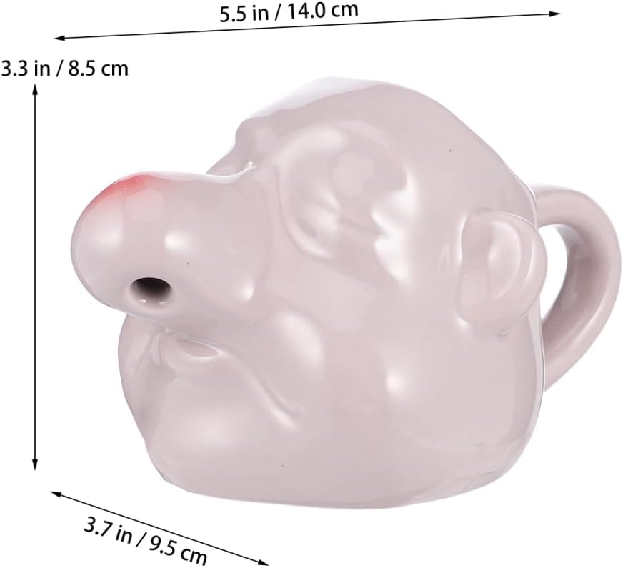 Ceramic Egg Separator Dwarf Shape Kitchen Gadget Egg Yolk Extractor for Separating Whites and Yolks Hand Wash Only 5.51 X 3.74 X 3.34 in 1 piece