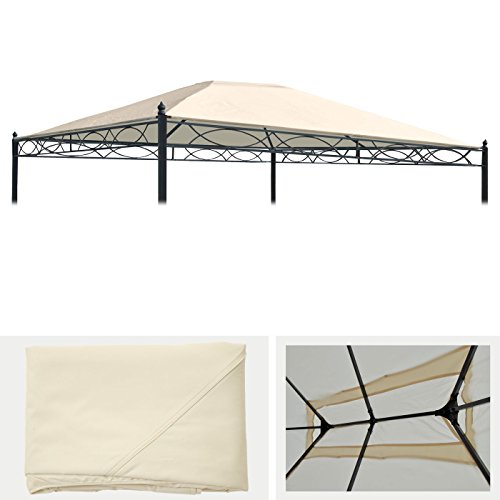 Mendler - Tela de recambio para pérgola Cadiz 4 x 3 m, techo de pabellón de jardín, color crema