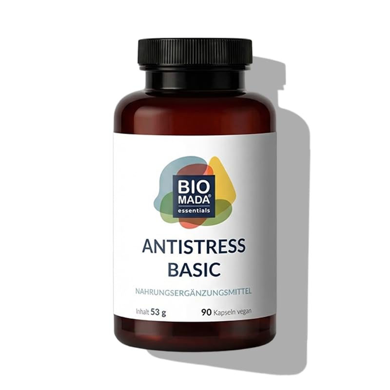 Antistress BASIC Mikronährstoffe Hochdosiert 90 Kapseln Glutenfrei Laktosefrei Vegan Nahrungsergänzungsmittel