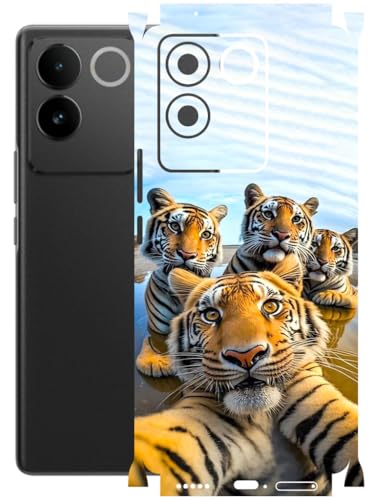 Image of AtOdds - Full Body Back Screen Guard Protector Film - Lamination Wrap Skin Sticker Compatible with IQOO Z7 PRO (5G) | Scratchproof Matte Finish (Selfie)