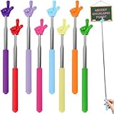 Byfoyif 8 Stück Zeigestab Ausziehbar, Edelstahl Teleskop Lehrer Zeiger Bunte Fingerform Zeigestock Finger Zeigestock Lehrer Zeigefinger Stab Teleskopstab Für Klassenzimmer Präsentationen (8 Farben)