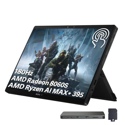 Image of ASUS ROG Flow Z13 13.4 inch 180Hz WQXGA 2-in-1 Touchscreen Gaming Laptop, Ryzen AI MAX+ 395, 64GB LPDDR5X, 2TB Storage(1TB SSD+1TB Docking Station Set), Backlit Keyboard, Wi-Fi 7, Win 11 Pro, Black