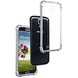 REY Funda Anti-Shock Gel Transparente para Samsung Galaxy S4, Ultra Fina 0,33mm, Esquinas Reforzadas, Silicona TPU de Alta Resistencia y Flexibilidad