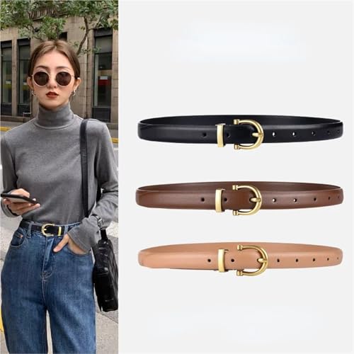 Fashion Genuine Leather Belt For Women Fine Decorative Cowhide Ins Wind Simple Korean Black Belt2