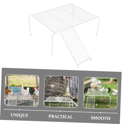 Table d'alimentation poulets avec échelle pour poulailler extérieur