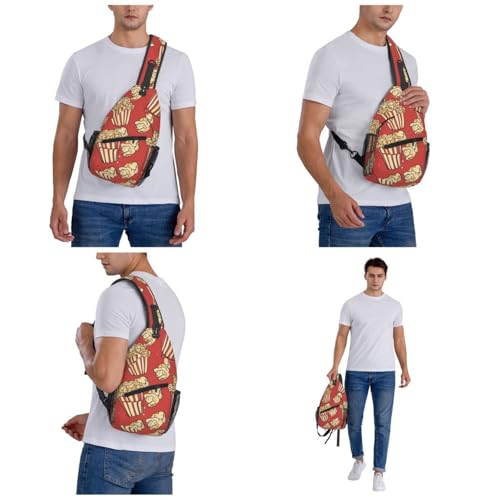 Bolso cruzado Popcorn Print para hombres y mujeres miniatura 7
