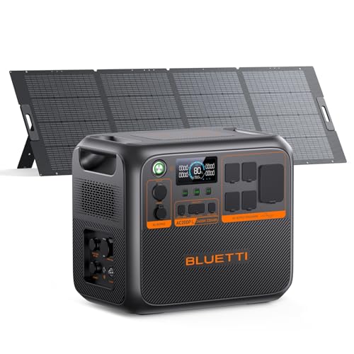 Image of BLUETTI AC200PL Solar Generator with 350W Solar Panel (Ship Separately), 2304Wh LFP Battery Backup, Expandable to 8448Wh, 4 2400W AC Outlets (3600W Power Lifting), TT30 Output for RV, Camping, Outage