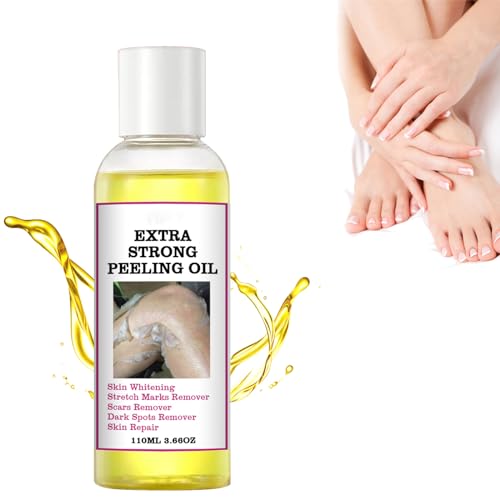 Huile Peeling Pour Le Corps et Visage, Jaune Sûre Extra-Forte, Exfoliante Éclaircissante, Pour Peaux Noires, Blanchissant Adoucissant Callus Removal