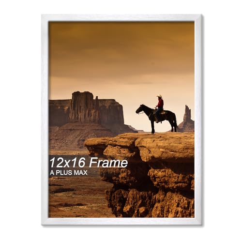 A PLUS MAX 12x16 Picture Frame White Light Weight Wall Mount