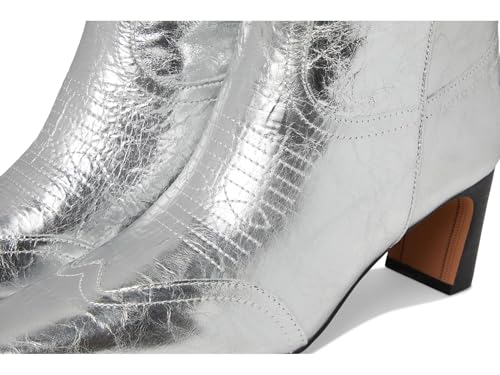 Steve Madden Steve Madden Women's Josefine Western Boot Silver Leather 9 M
