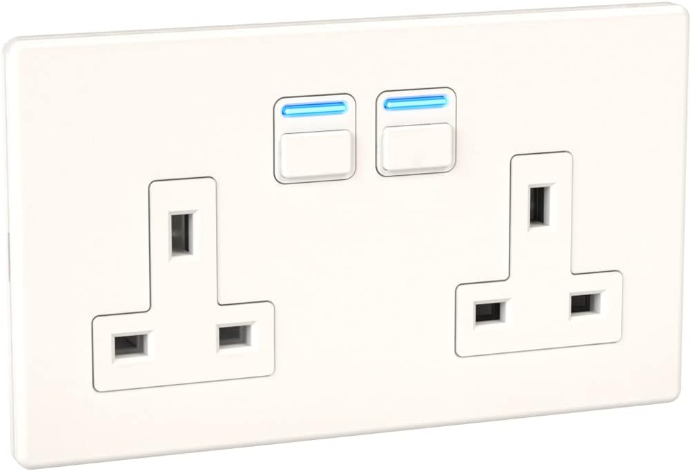 LP42WHMK2 Smart Socket, 3000 W, 230 V, White Metal