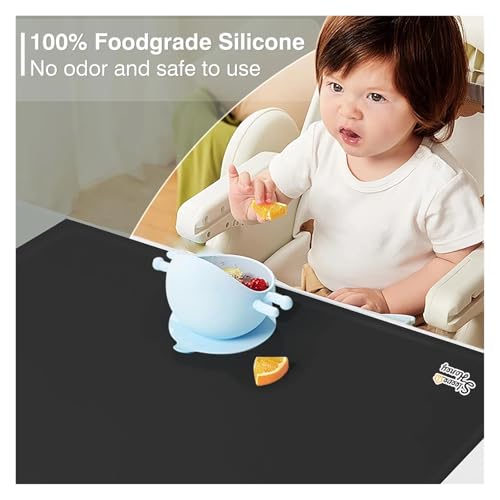 Tapis de table anti-tache protège-table blanc en silicone - 7