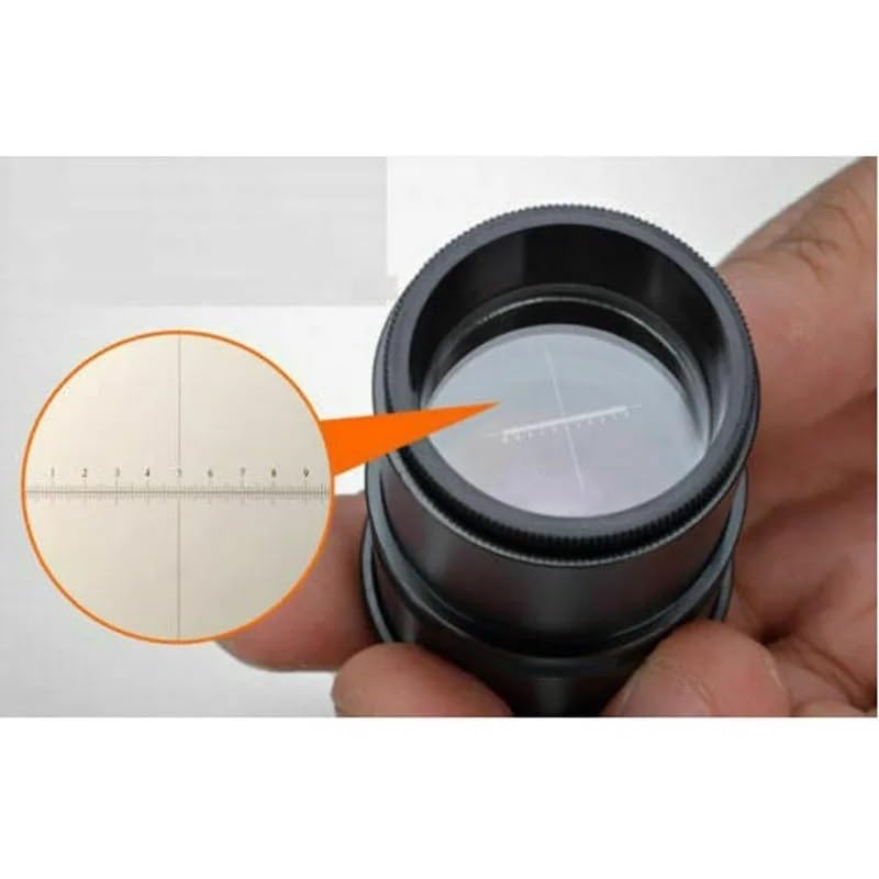 Vetrini for microscopio da Laboratorio Diametro 19mm 20mm 24mm Reticolo oculare, Vetro di misurazione o micrometro for microscopi Parti di microscopi (Size : 24mm)