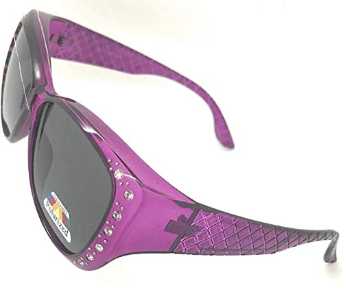 The Starlet Polarized 55 mm Fit Over OTG Butterfly Rhinestone Oval Rectangular Sunglasses3