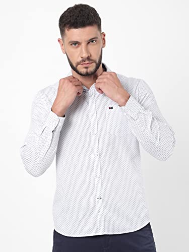 Image of Arvind AD Men White Slim Fit Shirt