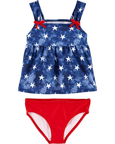 Carter's Toddler and Baby Girls Swimwear Set (Red/White/Blue, 9m)