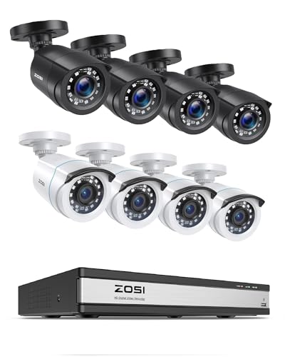 Kit caméras surveillance filaire extérieures ZOSI anti-fausses alertes grâce à l'IA intégrée