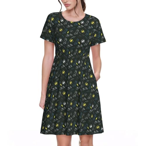 Robe d'été à manches courtes fluide et stylée contre la chaleur