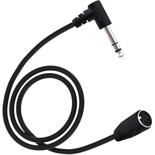 Professional Interface,This 6.35mm male to MIDI Din 5-pin female cable can easily and efficiently connect professional sound microphones to MIDI interface devices and instruments. Spiral Shielding ,Our 1/4 TRS 6.35mm to MIDI Din 5-pin cable has spira...