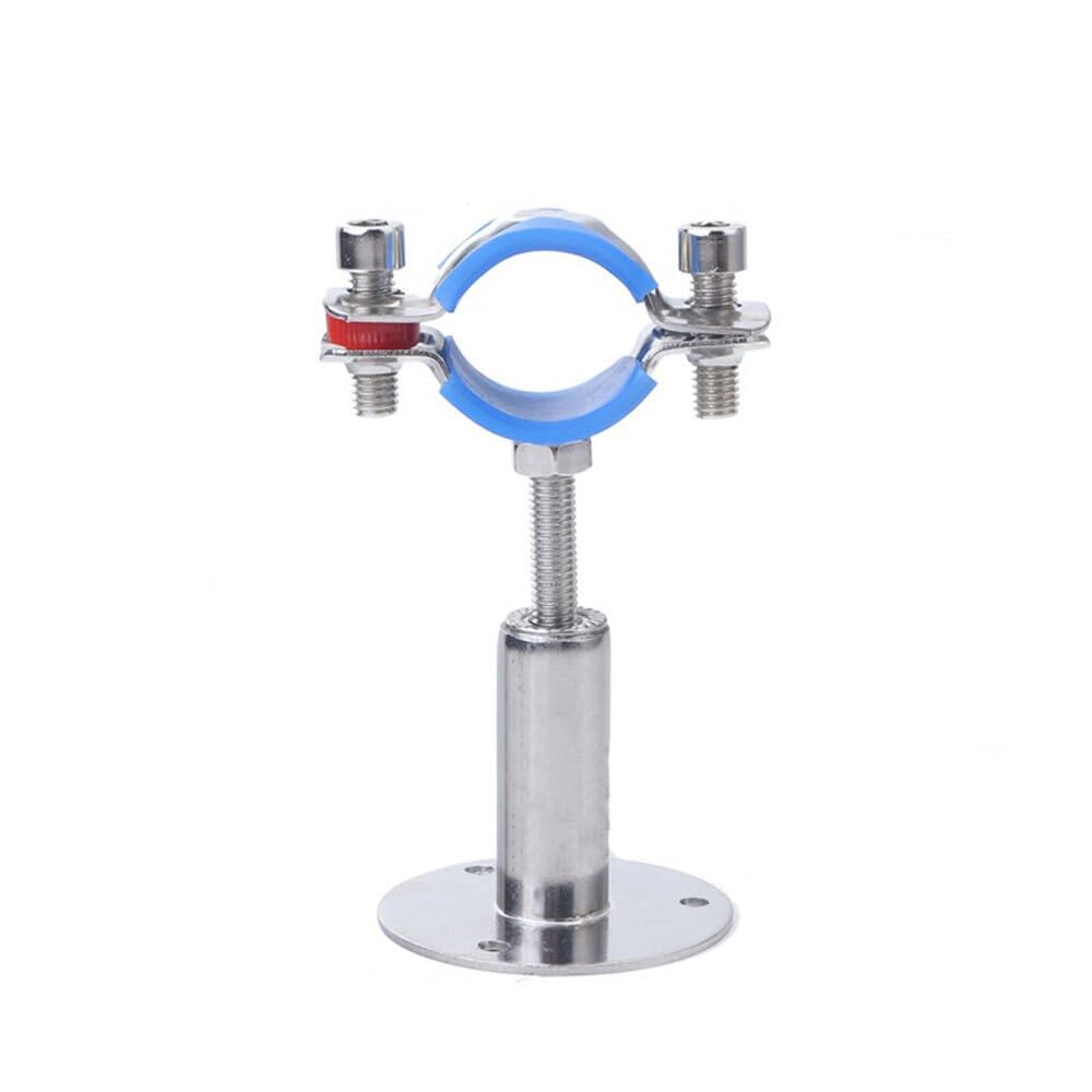 1pcs 50-100mm 100-150mm Adjustable Rod Fit 19-108mm OD Tube 304 Stainless Pipe Hanger Bracket Clamp Support Clip with Base Plate(100-150mm Adjust,51-57mm OD Tube)
