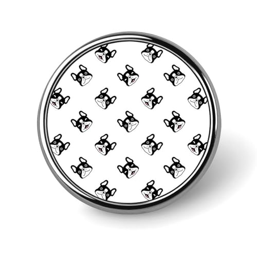 バッジ 円形 徽章 犬柄 ボストンテリア犬 缶バッジ 胸章 ピンバッチ ボタンブローチ 25mm おしゃれ ネクタイピン コレクション バッグ飾 帽子 胸飾り かばん掛け 工芸品 取付簡単 男女兼用 プレゼント