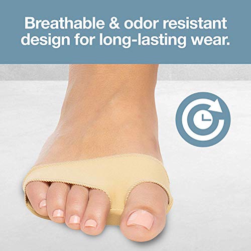 Image of ZenToes Ball of Foot Pads Metatarsal Cushions for Metatarsalgia, Arthritis and Sesamoid Pain Relief 1 Pair (Large, Women 8-10, Men 9-11) (Pack of 2)