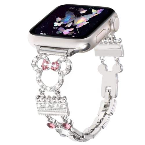 Bling Bracelet Band Compatible with Apple Watch Bands for Women 46mm 40mm 41mm 38mm 44mm 45mm 42mm...