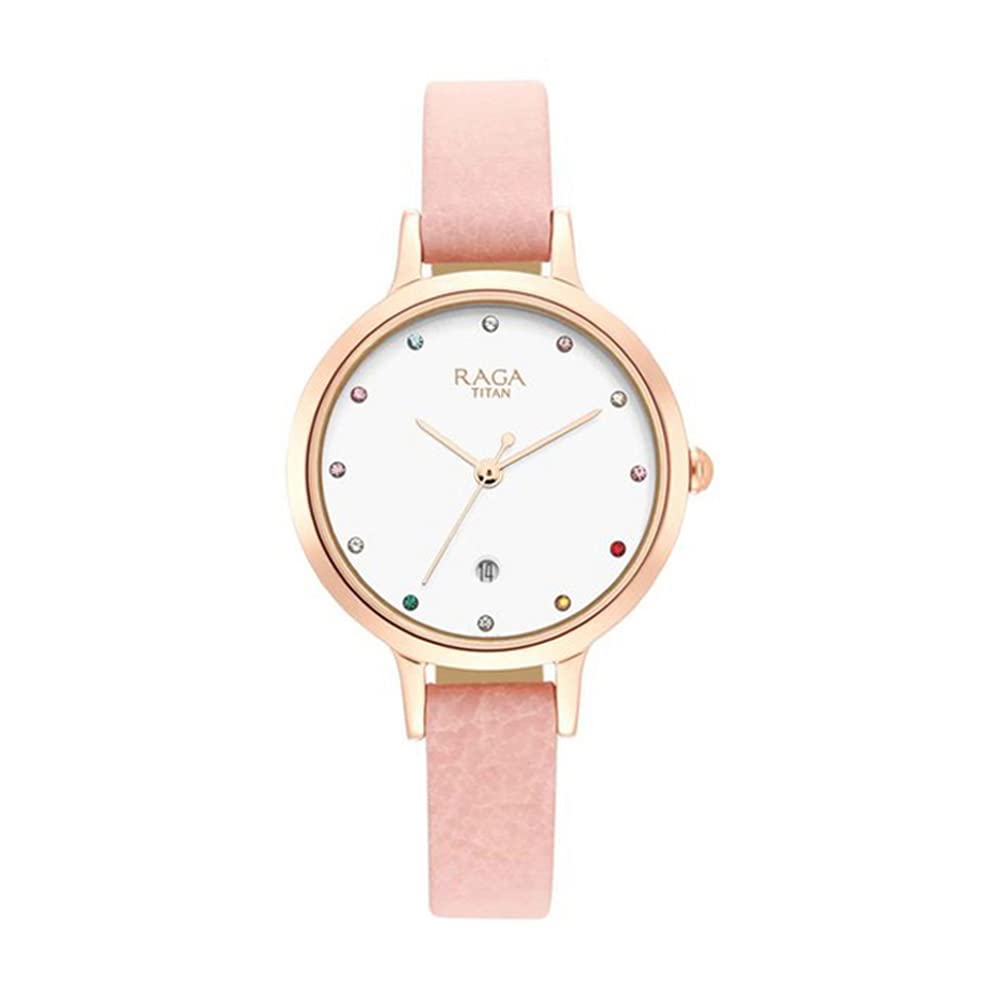 Titan Women Brass Analog White Dial Watch-Np2666Wl01/Np2666Wl01, Band Color-Pink (B09GYLX893) Amazon Price History, Amazon Price Tracker