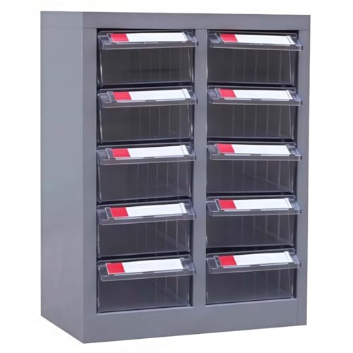 Organizzatore di parti – Armadio in acciaio inox con 100 cassetti ed etichette per l'organizzazione di utensili e hardware