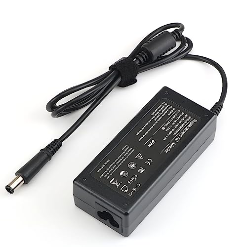 65w Laptop Charger AC/DC Adapter for HP Pavilion G6 G7 M6 DM4 DV4 DV5 DV6 DV7 G60 G61 G72 CQ40; EliteBook 2540p 2560p 2570p 2730p 2740p Power Supply Cord