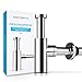Bächlein Design Siphon Universal für Waschbecken & Waschtisch - Abflussgarnitur passgenau - Geruchsverschluss mit Reinigungsöffnung + Einbauanleitung - Designsiphon Ablaufgarnitur Röhrensiphon