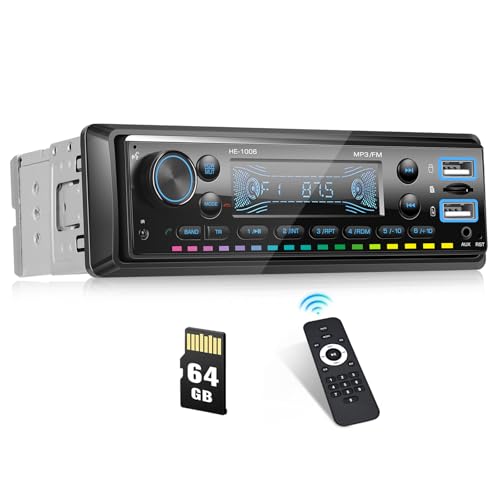 Radio multimedia Bluetooth para auto Single Din miniatura 1
