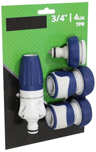 Lanza riego - lanzas de plástico de 3/4, incluye 4 accesorios, ideal para jardines y riego eficiente. *