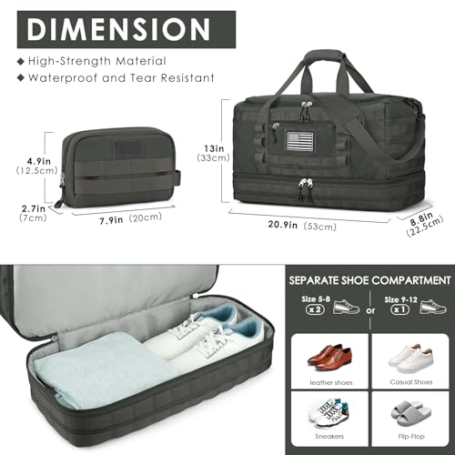 Image of Gym Bag for Men Women, Carry on Luggage 22x14x9 Airline Approved Duffle Bag