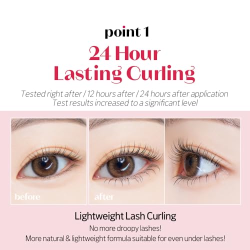Image of ETUDE Curl Fix Mascara Mini, Lash Mascara, Strong Curl Up, Long-Lasting, Waterproof, Lightweight, Korean Makeup, Beauty, Vegan Certified, Volume (0.14 Fl Oz)