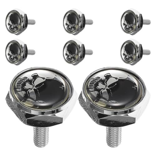 Tornillos para Matrícula Antirrobo de Calavera para Motos y Camiones en Aleación de Aluminio