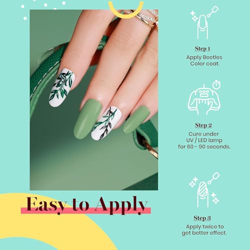 image for beetles Gel Polish Beetles Green Gel Nail Polish, Winter Emerald Olive