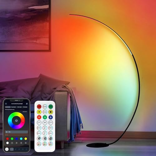 Lampes sur pied RVB pour une ambiance salon tamisée