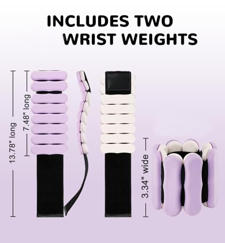 Image of Ankle & Wrist Weights for Women Men, Set of 2, 1 lb /2 lb Each | Adjustable Arm & Leg Weights, Soft Silicone Weighted Bracelet For Pilates Yoga Dance Walking Running Swimming Weight Loss