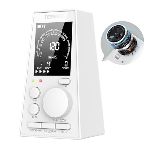 TERENCE Métronome Numérique Piano guitare basse eucliri instrument métronome électronique avec Haut - parleur LCD moniteur volume tempo réglable fonction...