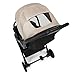 Jeep Altitude Compact Travel Stroller by Delta Children Greenguard Gold, Easy One Hand Fold, Lightweight, Extendable Canopy with Peek-a-Boo Window, Reclining Seat, 4 Wheel Suspension, Tan