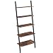VASAGLE Alinru Ladder Shelf Leaning Shelf, 5-Tier Bookshelf Rack, for Living Room Kitchen Office, Stable Iron, Industrial Furniture , Rustic Brown ULLS46BX
