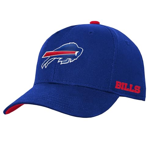 NFL Kids Youth 8-20 Official Primary Logo Wordmark Adjustable Snapback Hat Cap One Size (US, Alpha, One Size, Buffalo Bills - Blue)
